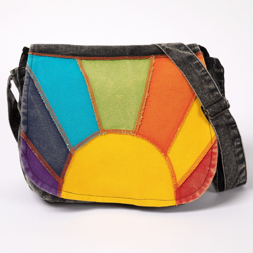 Rising Sun Stone Washed Messenger Bag Travel Related Bags La Vie Bien Rising Sun Stone Washed Messenger Bag