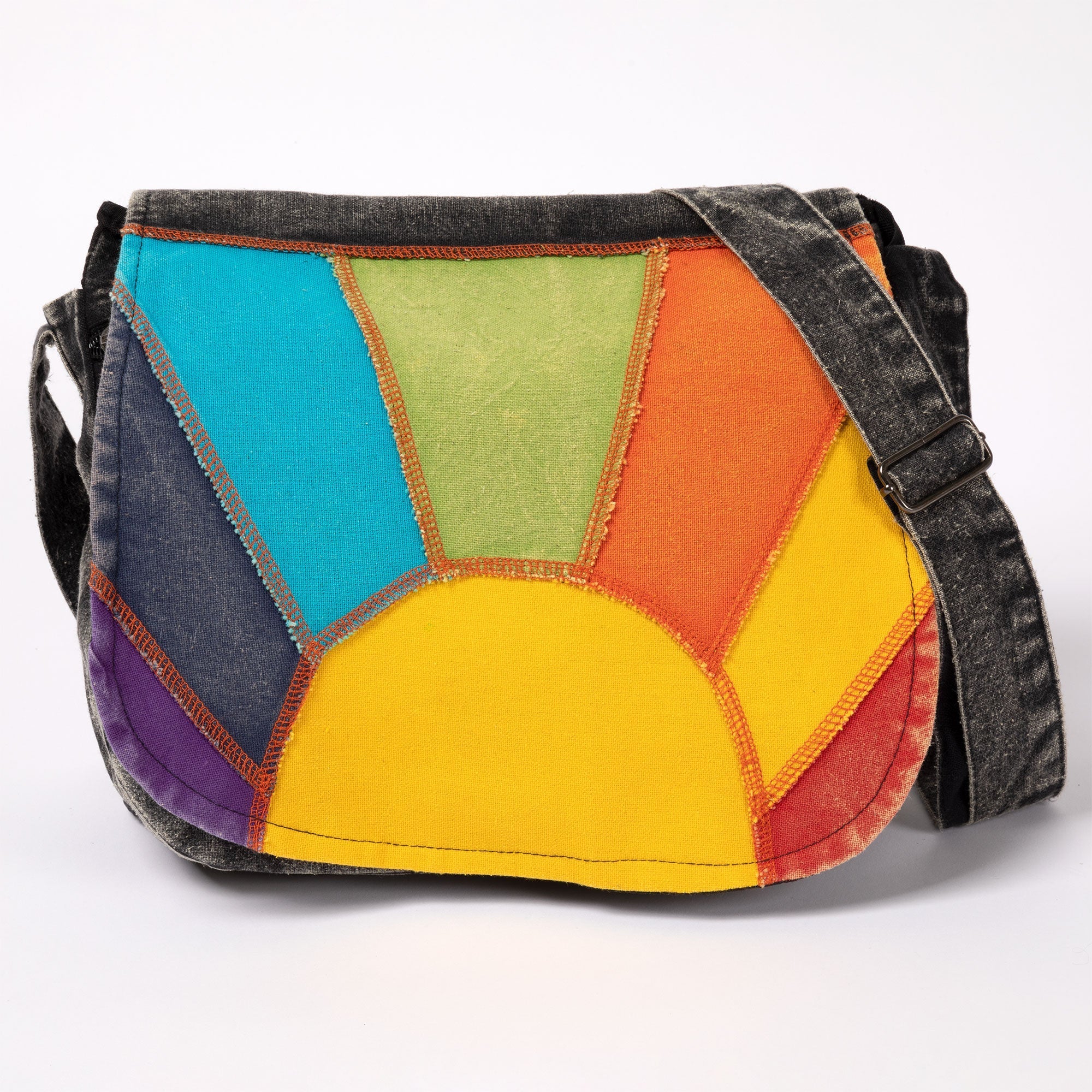 Rising Sun Stone Washed Messenger Bag Travel Related Bags La Vie Bien Rising Sun Stone Washed Messenger Bag