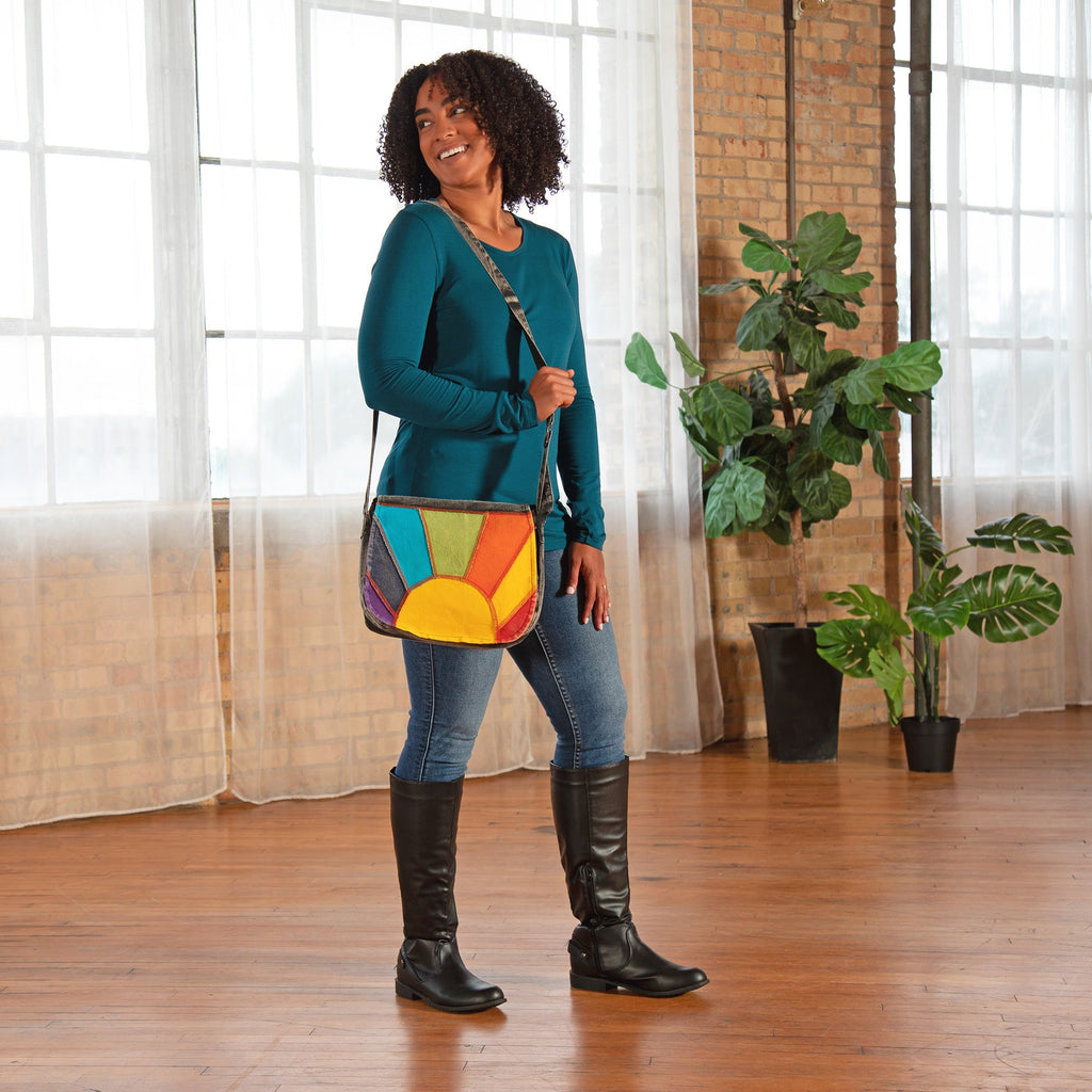Rising Sun Stone Washed Messenger Bag Travel Related Bags La Vie Bien Rising Sun Stone Washed Messenger Bag