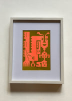 Risograph Print 5" x 7" - "Connected" Print La Vie Bien Risograph Print 5" x 7" - "Connected"
