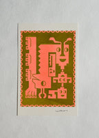 Risograph Print 5" x 7" - "Connected" Print La Vie Bien Risograph Print 5" x 7" - "Connected"