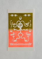 Risograph Print 5" x 7" - "Guiding Spirit" Print La Vie Bien Risograph Print 5" x 7" - "Guiding Spirit"