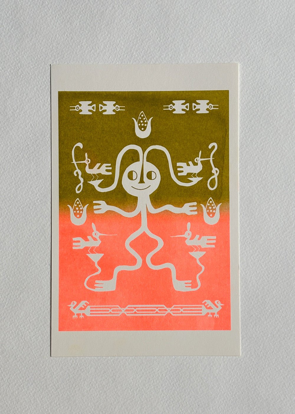 Risograph Print 5" x 7" - "Guiding Spirit" Print La Vie Bien Risograph Print 5" x 7" - "Guiding Spirit"