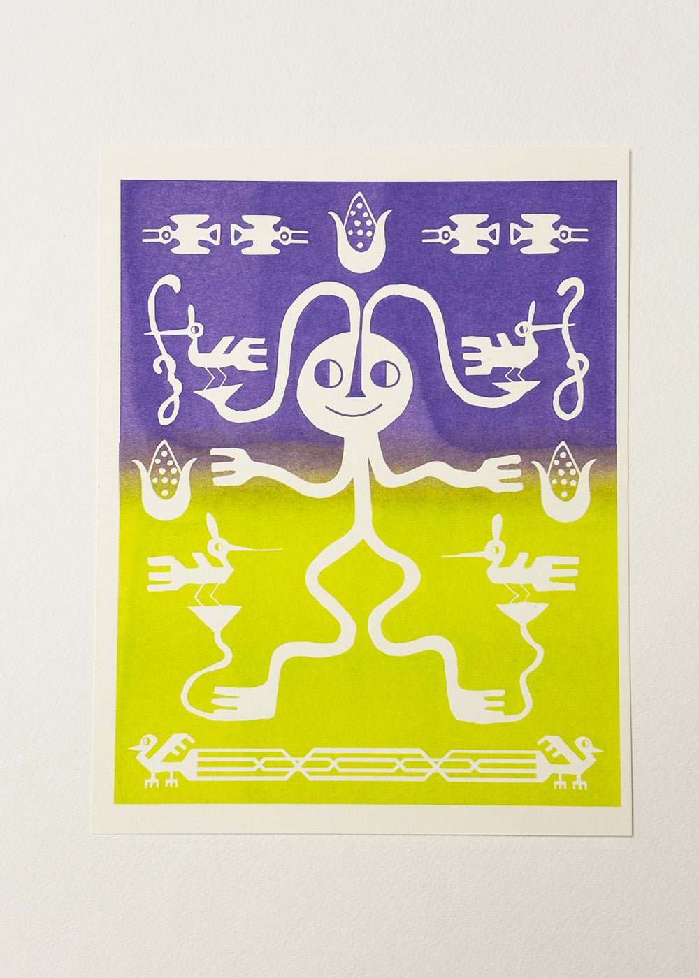 Risograph Print 8" x 10" - "Guiding Spirit" Print La Vie Bien Risograph Print 8" x 10" - "Guiding Spirit"