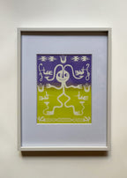 Risograph Print 8" x 10" - "Guiding Spirit" Print La Vie Bien Risograph Print 8" x 10" - "Guiding Spirit"