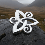 Ritona Celtic Spiral Trinity Knot Brooch Brooch La Vie Bien Ritona Celtic Spiral Trinity Knot Brooch