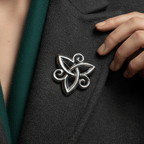 Ritona Celtic Spiral Trinity Knot Brooch Brooch La Vie Bien Ritona Celtic Spiral Trinity Knot Brooch