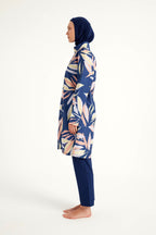 Navy Blue Full Coverage Modest Swimwear Set for Women R2508