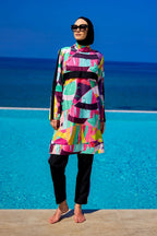 Rivamera Black Full Coverage Burkini Set for R2511 Covered Burkini Swimwear La Vie Bien Rivamera Black Full Coverage Burkini Set for R2511