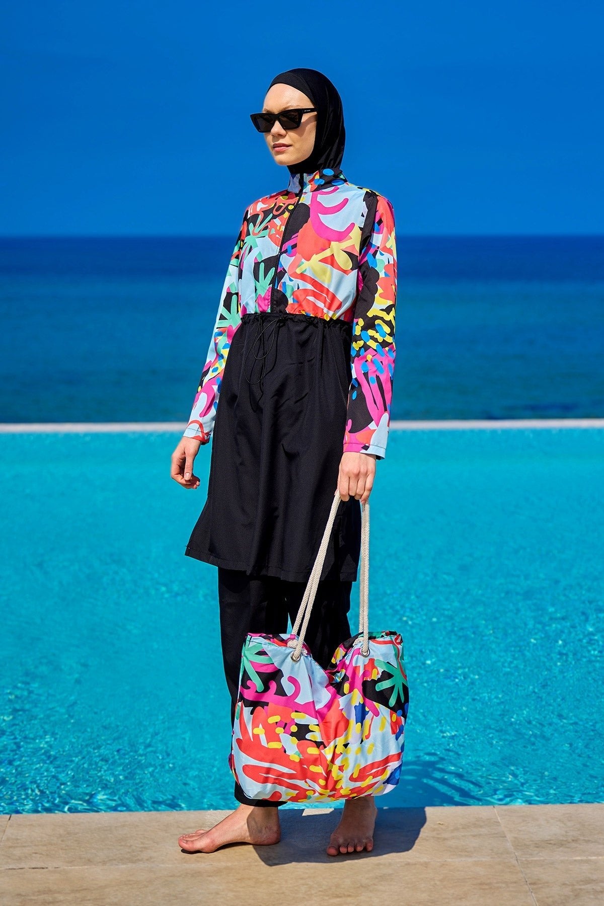 Rivamera Full-Coverage Modest Swimsuit - R2510 Covered Burkini Swimwear La Vie Bien Rivamera Full-Coverage Modest Swimsuit - R2510