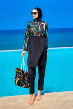 Rivamera Modest Full-Coverage Swimsuit - R2505 Covered Burkini Swimwear La Vie Bien Rivamera Modest Full-Coverage Swimsuit - R2505