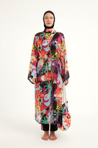 Rivamera Tropical Print Chiffon Kimono - RP2510 Pareo La Vie Bien Rivamera Tropical Print Chiffon Kimono - RP2510
