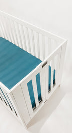 River Ribbed Crib Sheet La Vie Bien River Ribbed Crib Sheet