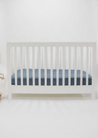 River Ribbed Crib Sheet La Vie Bien River Ribbed Crib Sheet