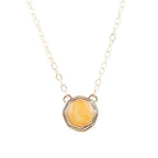 River Rocks Yellow Quartz and Golden Bronze Necklace by Barse Jewelry