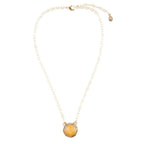 River Rocks Yellow Quartz and Golden Bronze Necklace by Barse Jewelry