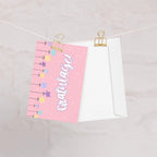 Gratulacje! Polish congratulations greeting card, with envelope, blank inside by La Vie Bien