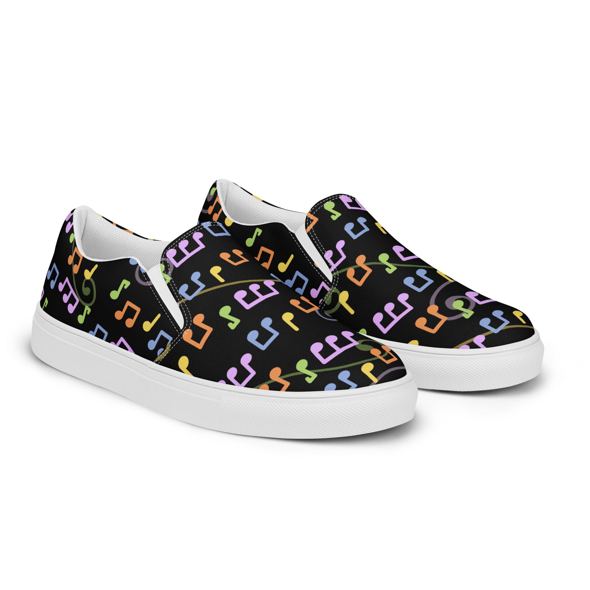 Women’s musical madness slip-on canvas shoes