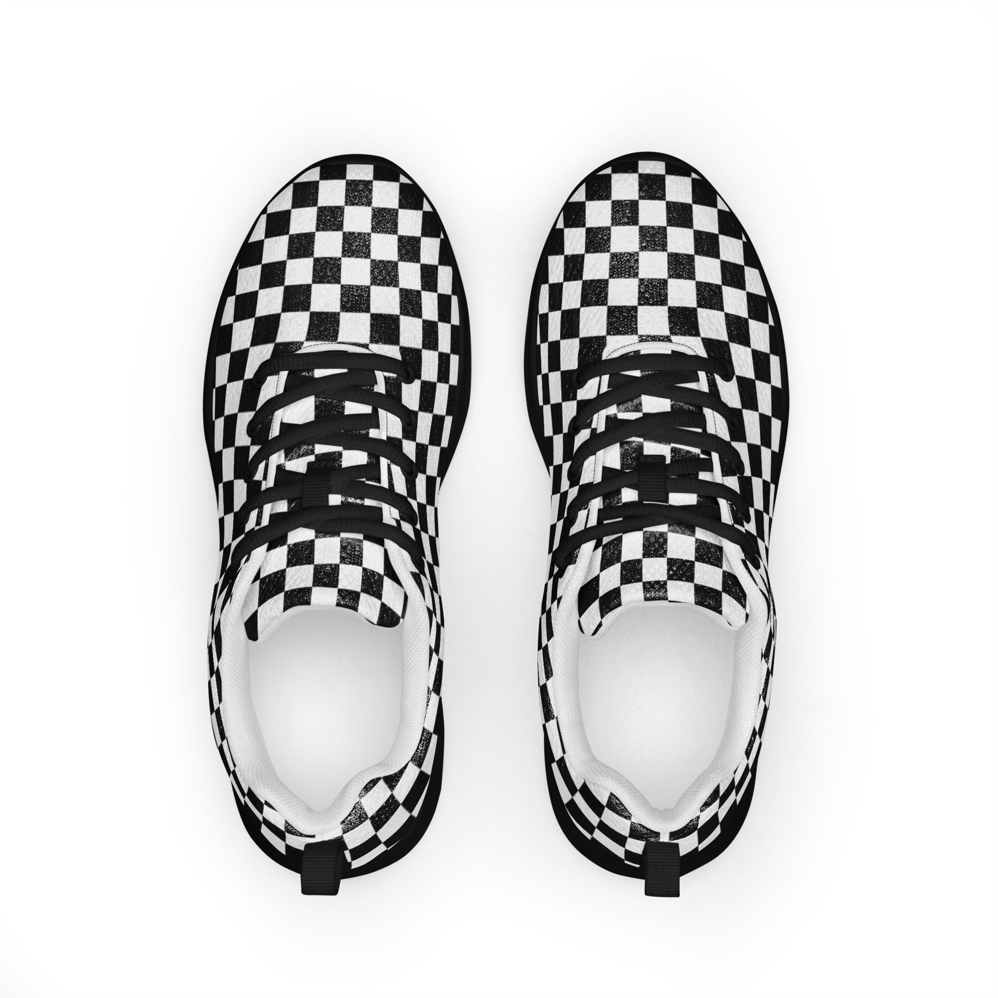 Women’s checkerboard athletic shoes