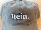 Nein. German embroidered baseball Hat - funny distressed trucker cap for German speakers