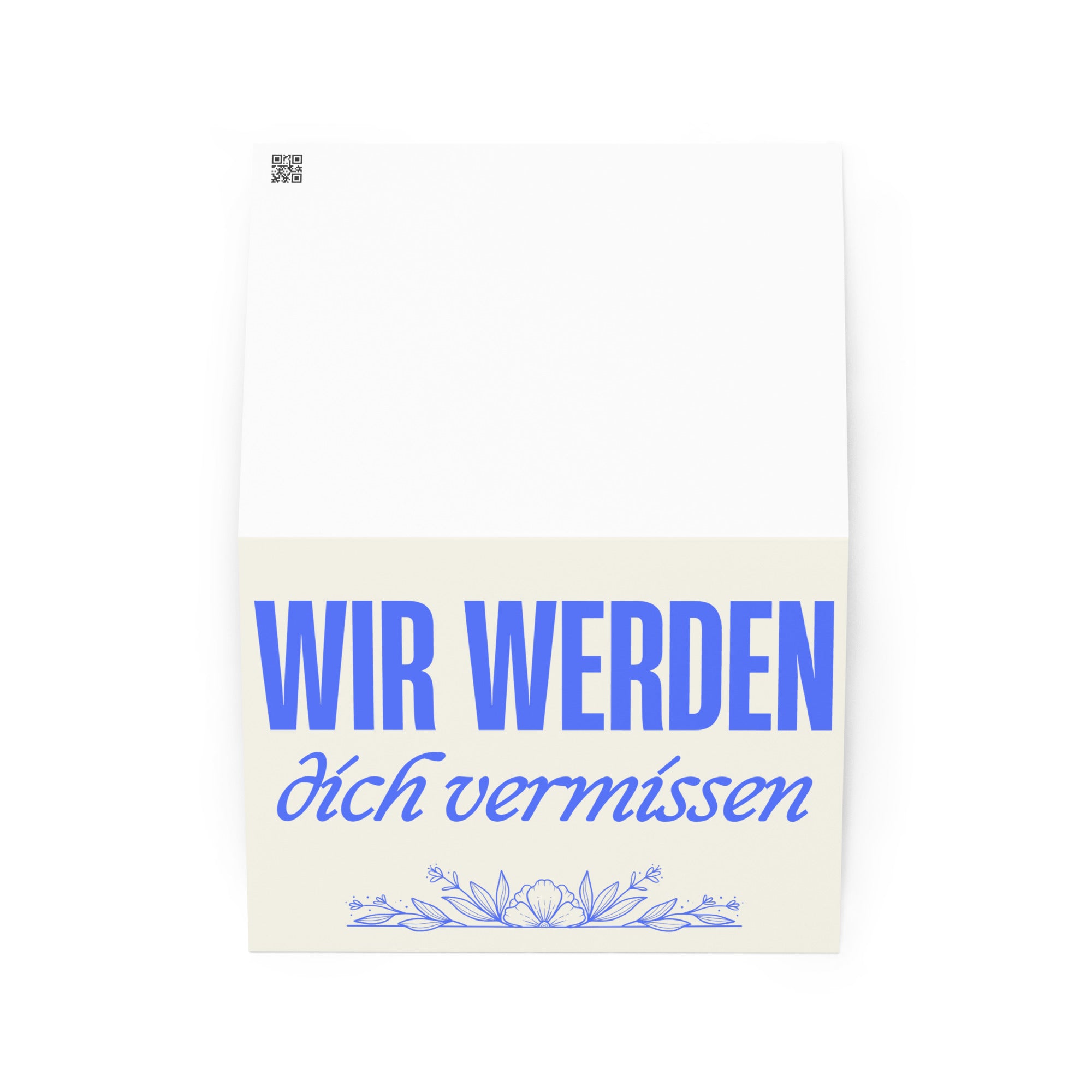 Wir werden dich vermissen Greeting card