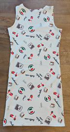 Italian chic Bodycon dress - Italian flag, espresso cup, Italian phrases, electric scooter and Rome stamp