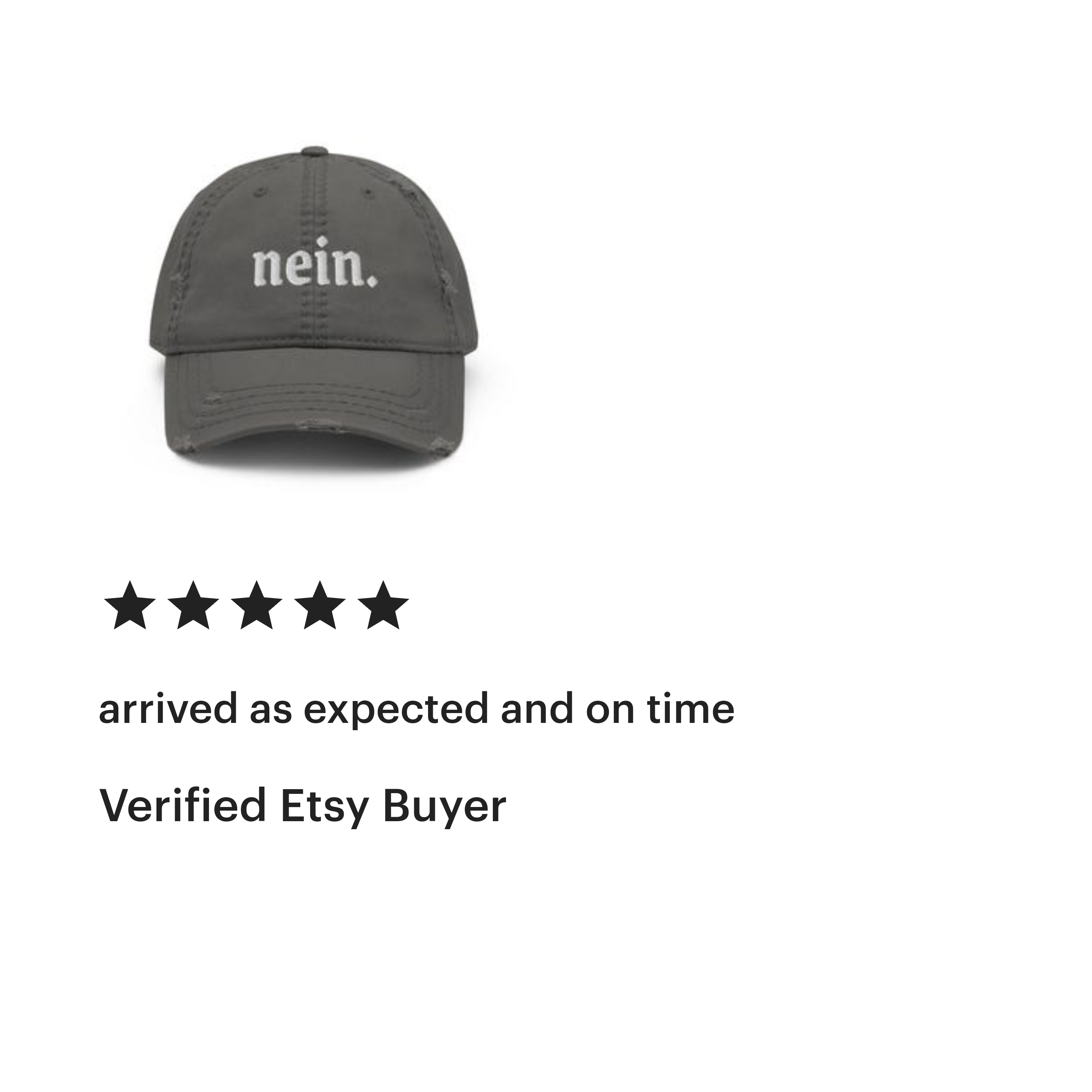 Nein. German embroidered baseball Hat