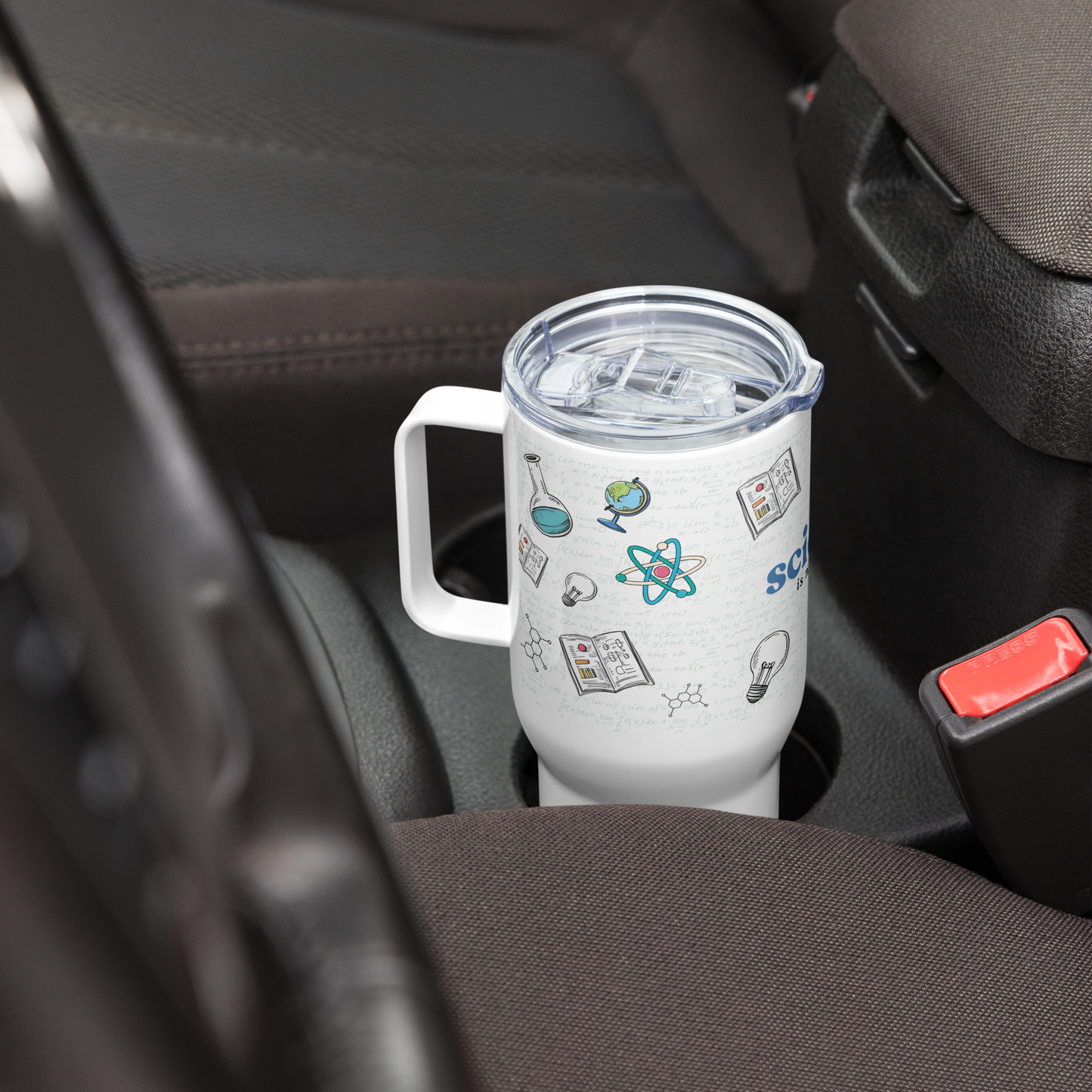 Science is my sport travel mug with handle
