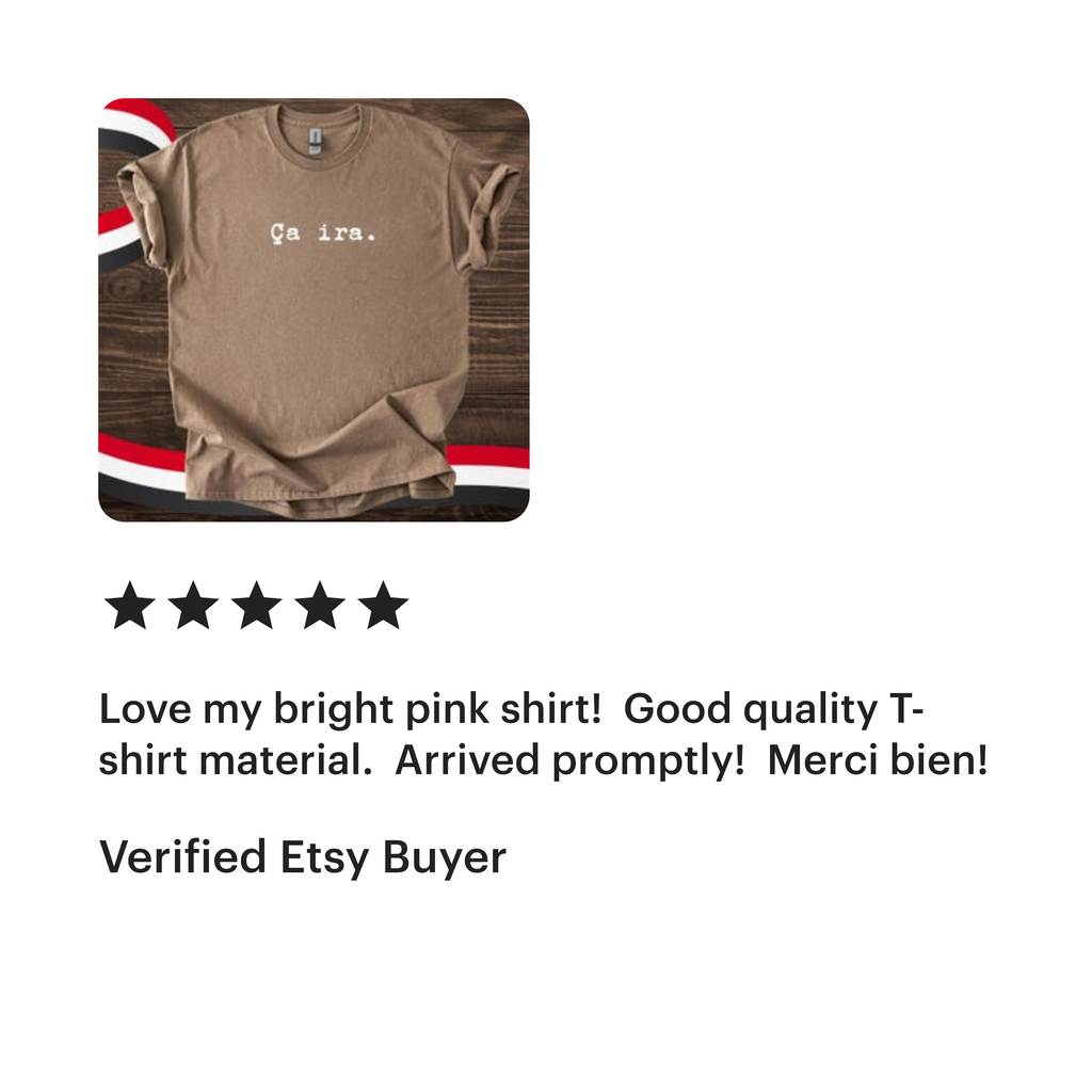 Ca ira. French Revolution Unisex Tee Shirt with typewriter font