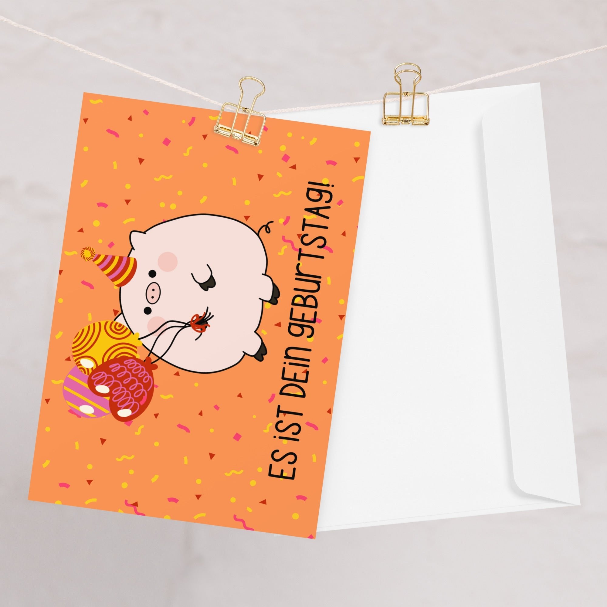 Es ist dein geburtstag ! Piggy birthday Greeting card