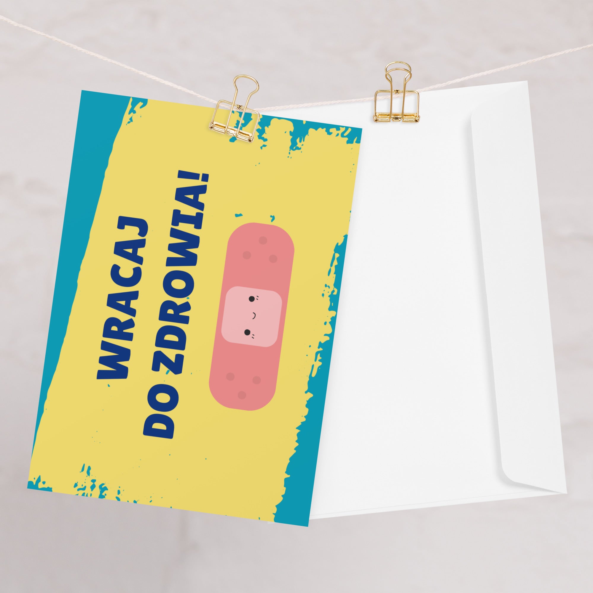 Wracaj do zdrowia Polish get well soon Greeting card - La Vie Bien - Card for child - Card for polish