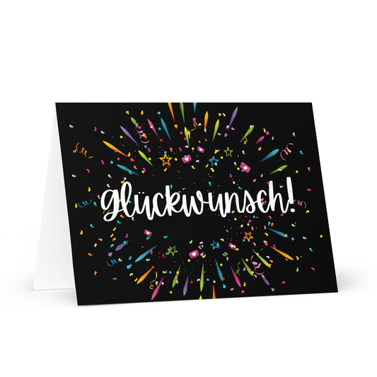 Glückwunsch Celebration Fireworks Greeting Card
