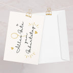 Alles gute zum Geburtstag gold balloon Greeting card by La Vie Bien