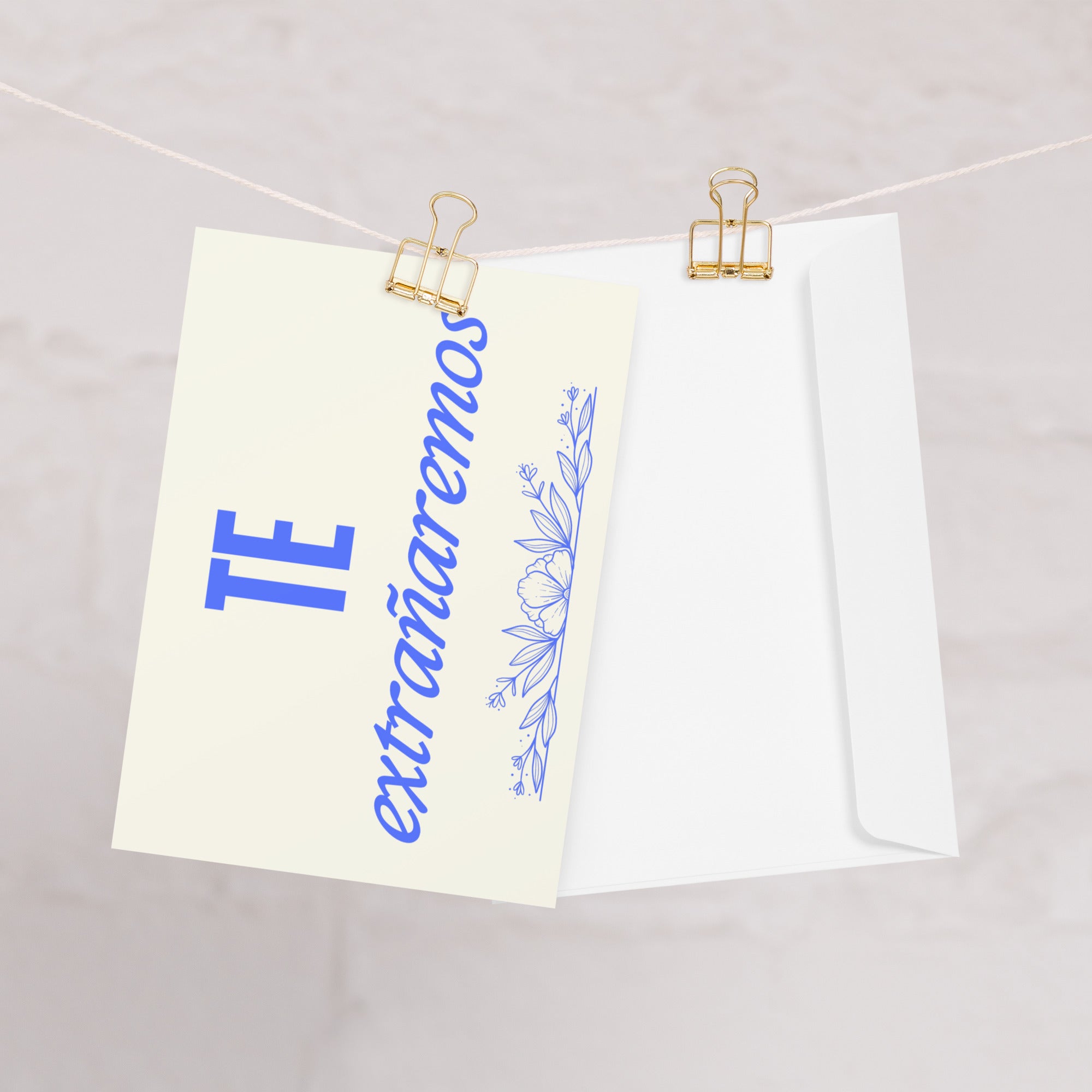 Te extrañaremos Greeting card