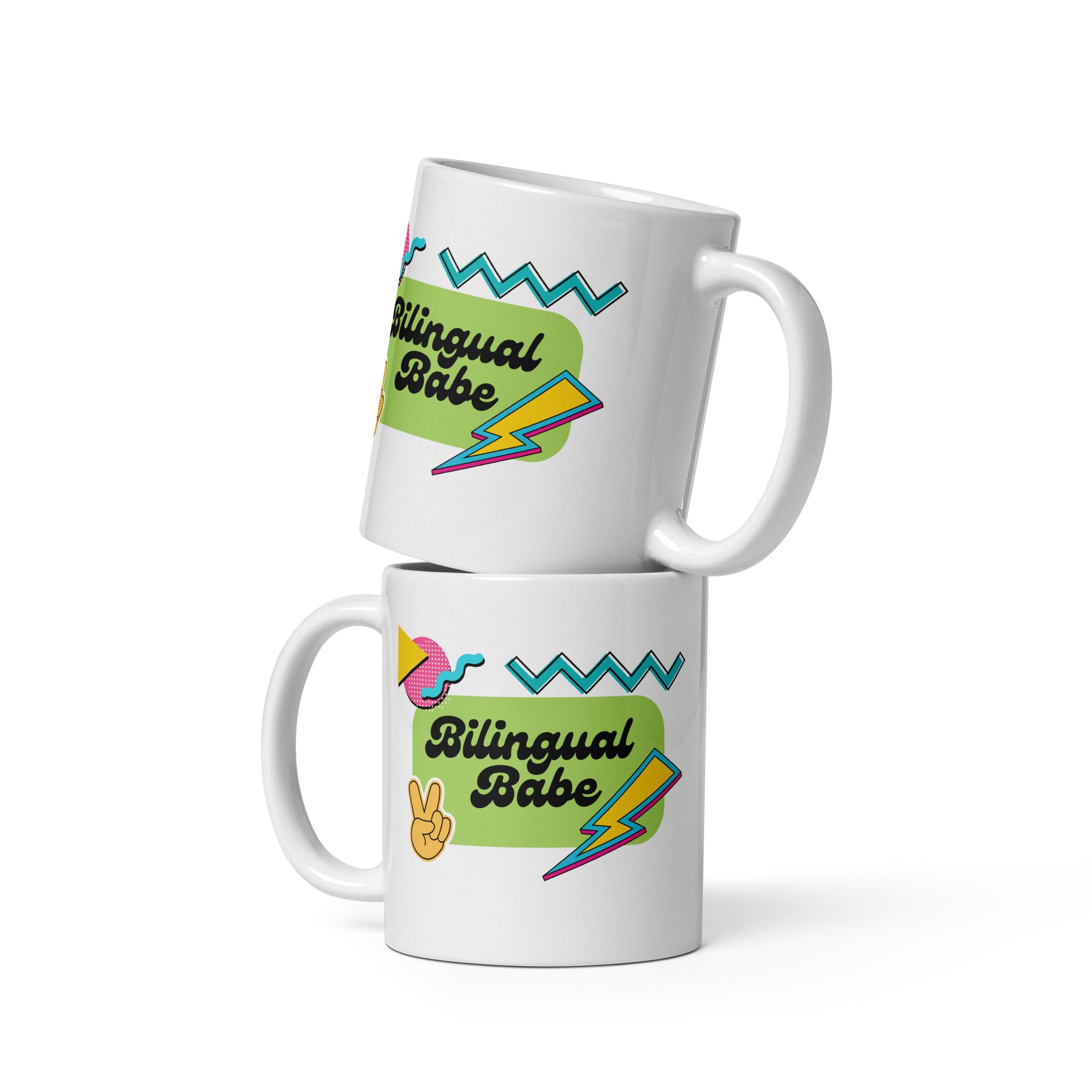 Bilingual Babe glossy mug