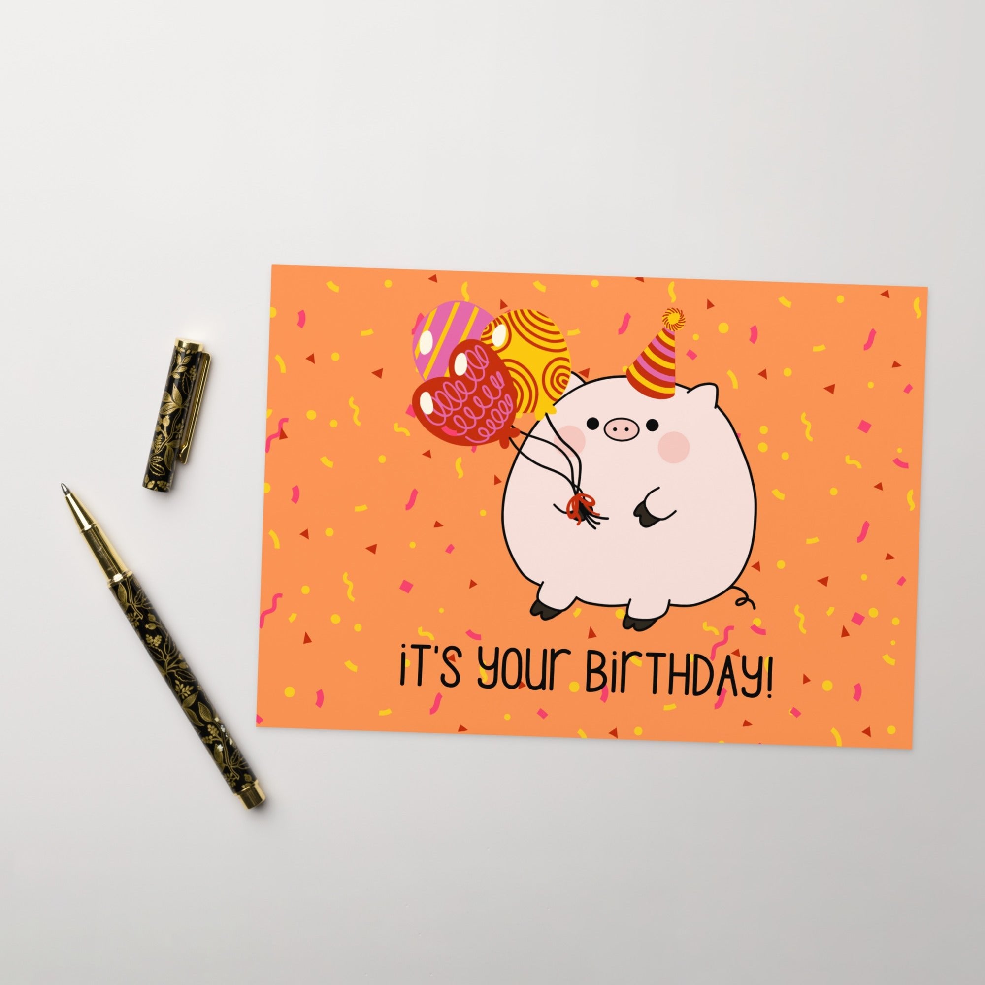 It's your birthday! Piggy Greeting card