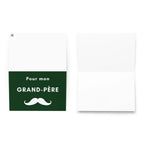 Pour mon grand-père moustache Greeting card by La Vie Bien