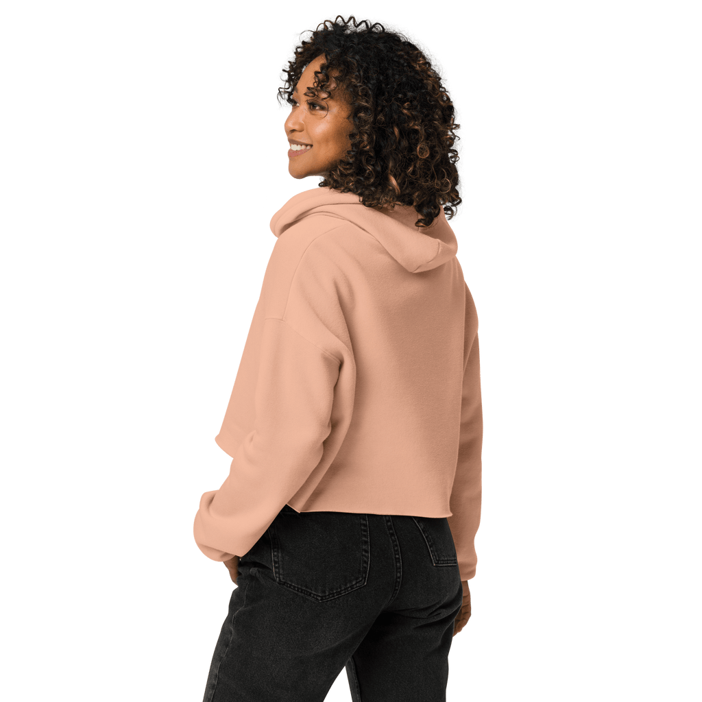 La vida es bella embroidered Crop Hoodie