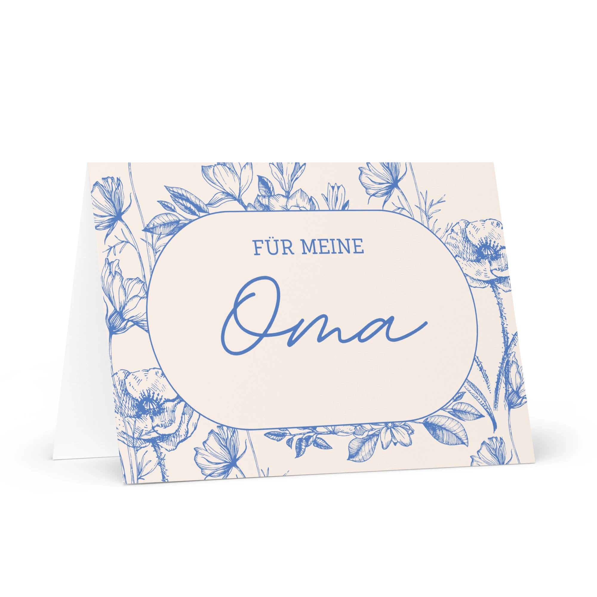 Für meine Oma German Grandmother birthday Greeting card, blank inside with envelope by La Vie Bien