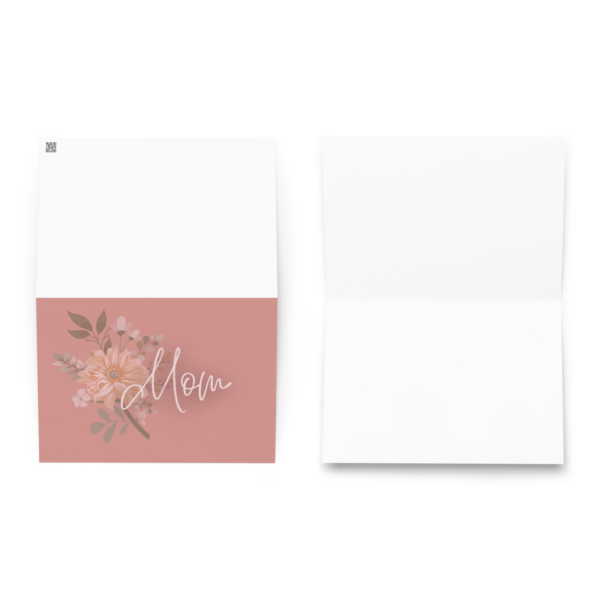 Pink floral Mom Greeting card
