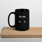 The Void Black Cat Glossy Mug by La Vie Bien