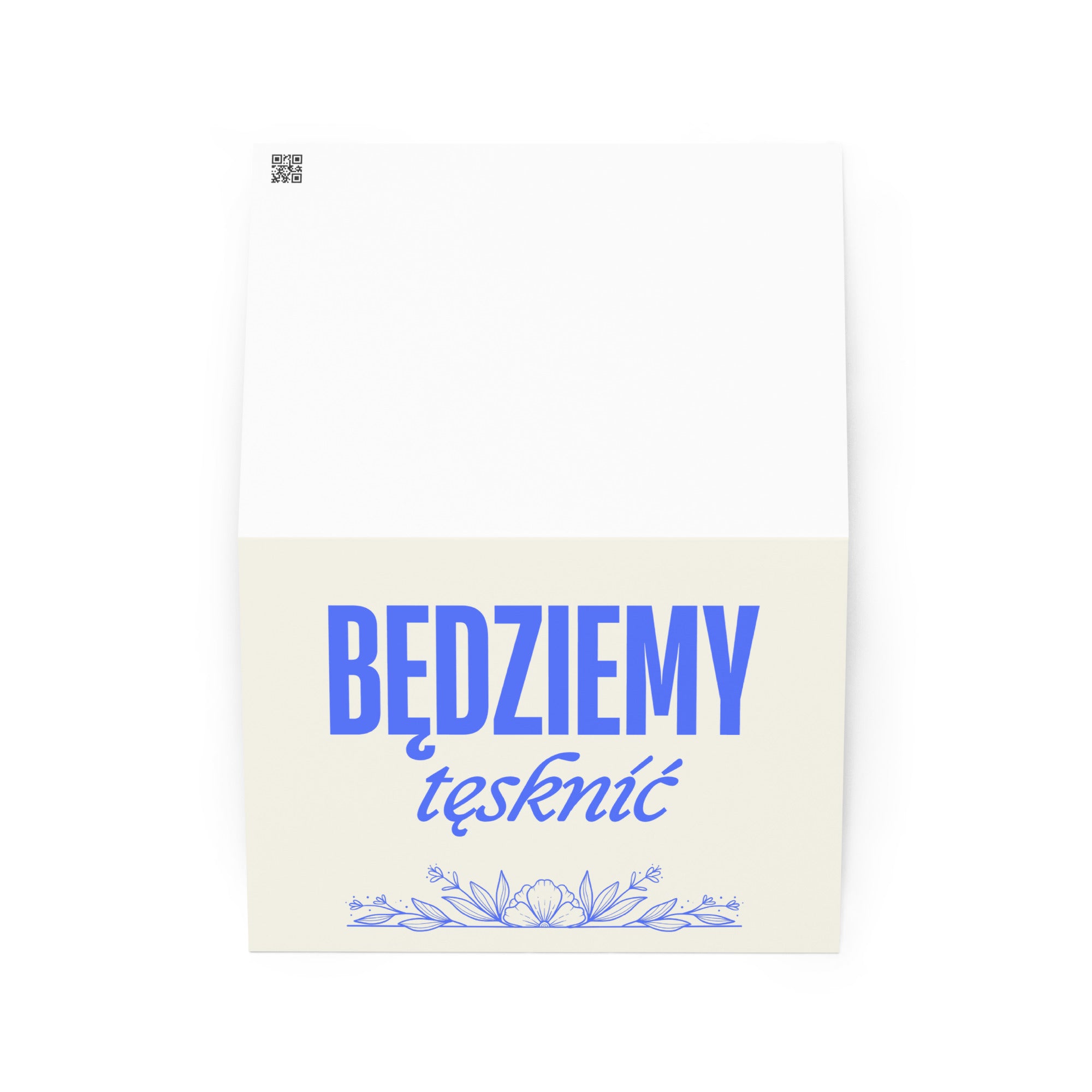 Będziemy tęsknić Greeting card