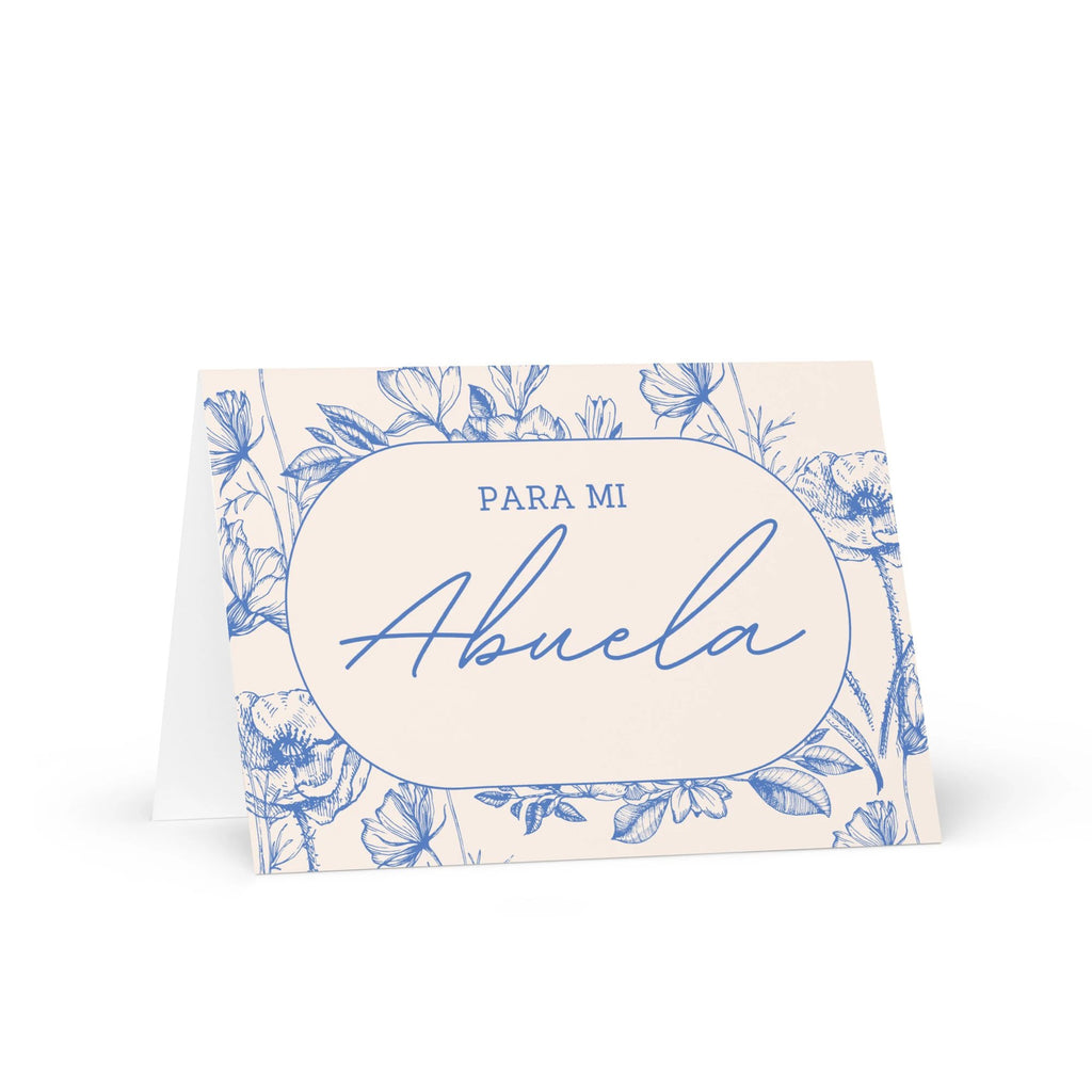 Para mi abuela Spanish Grandma birthday Greeting card, elegant floral design with envelope included by La Vie Bien