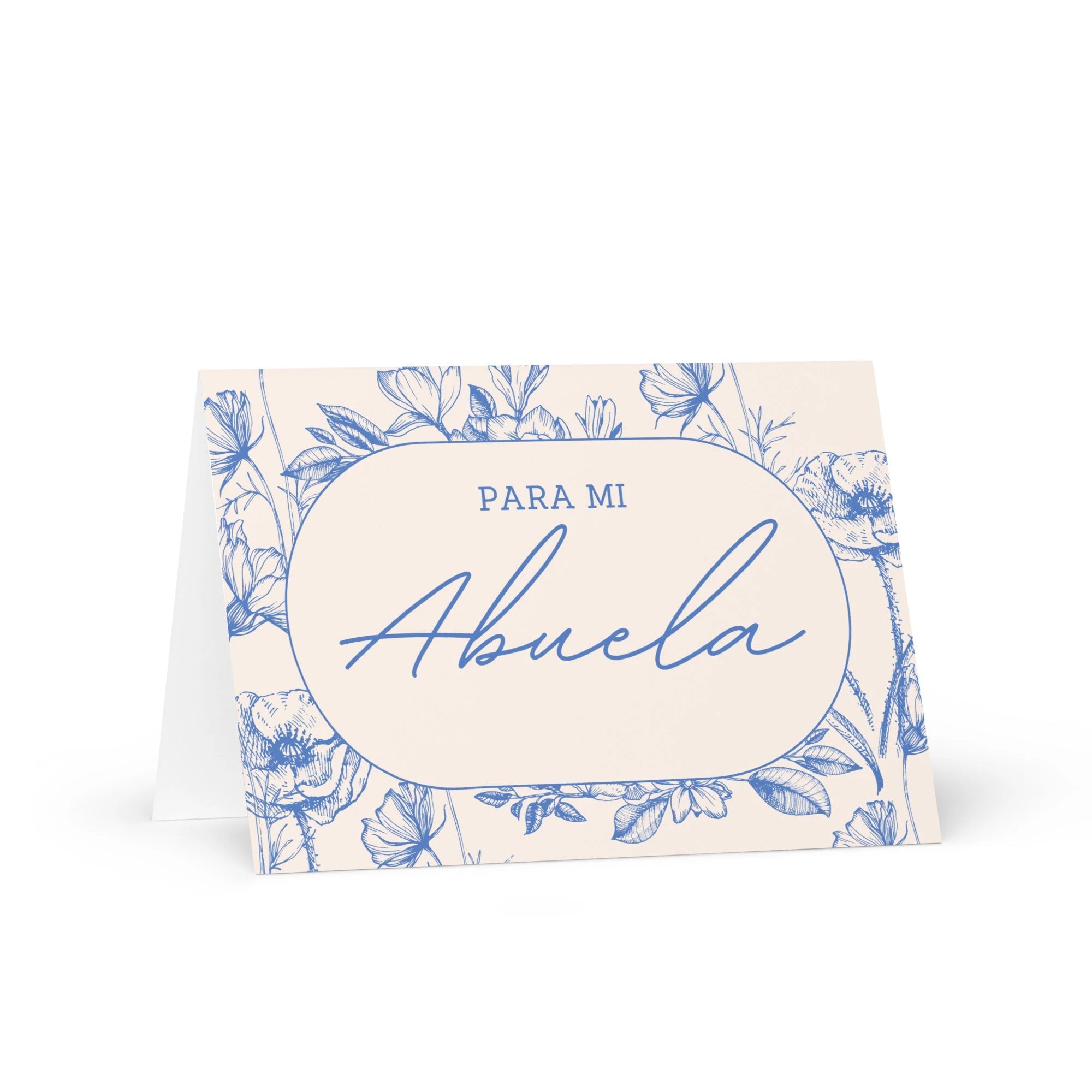 Para mi abuela Spanish Grandma birthday Greeting card, elegant floral design with envelope included by La Vie Bien