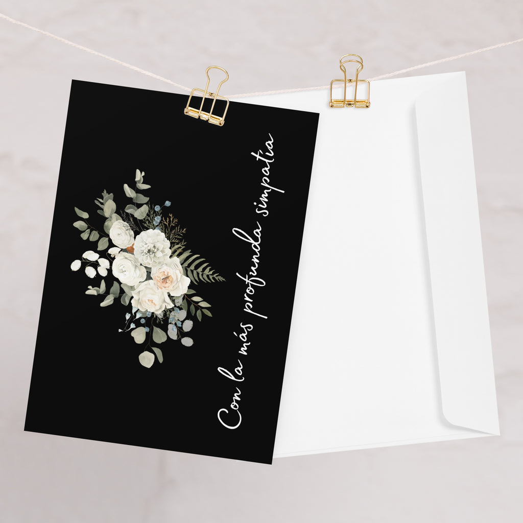 Con la más profundo simpatia Spanish sympathy card - La Vie Bien - Card for grief - Card for loss of family