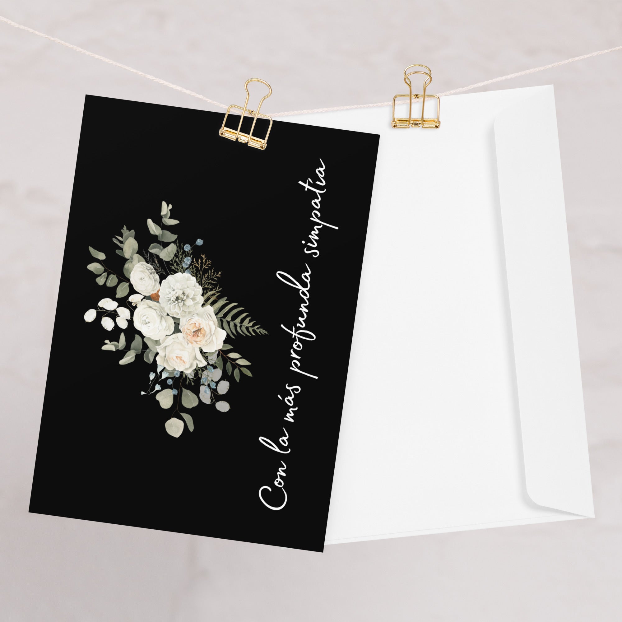 Con la más profundo simpatia Spanish sympathy card - La Vie Bien - Card for grief - Card for loss of family
