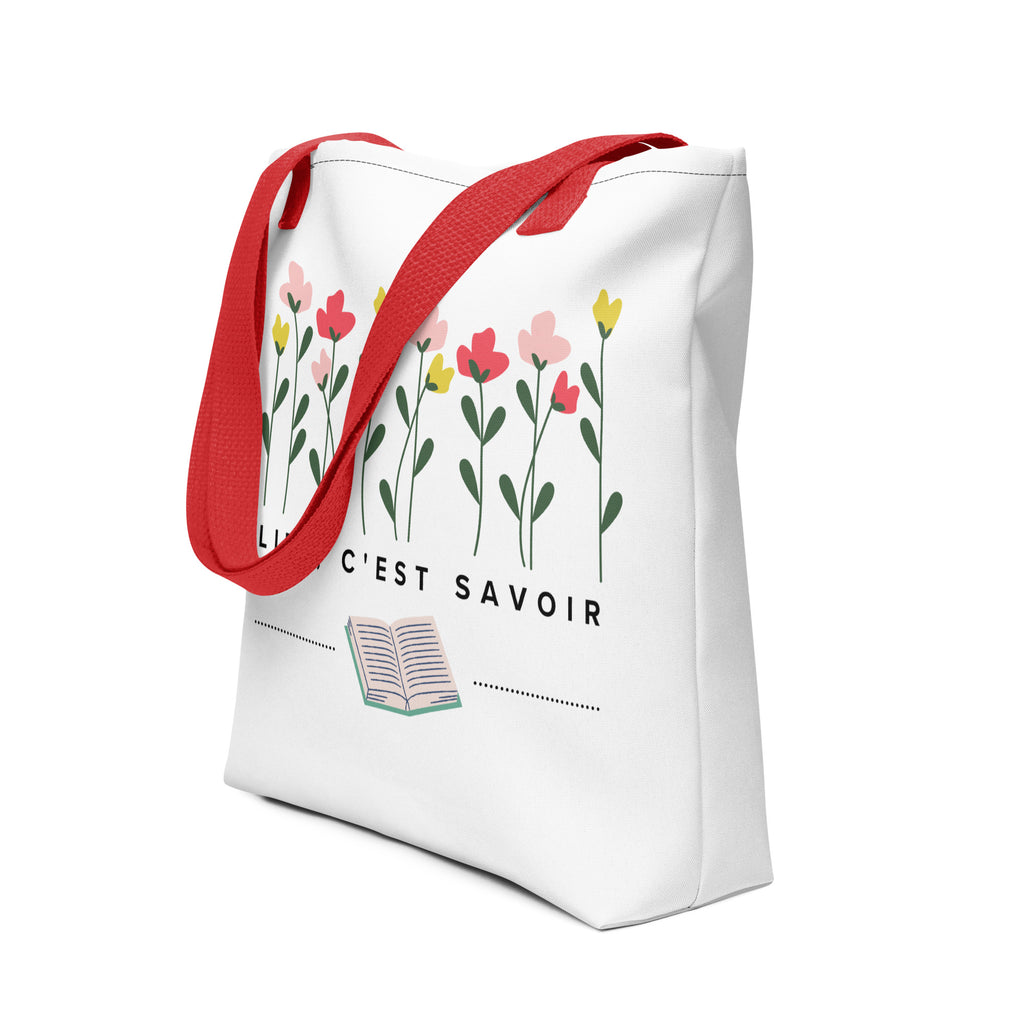 Lire, c'est savoir Tote bag for French book lovers