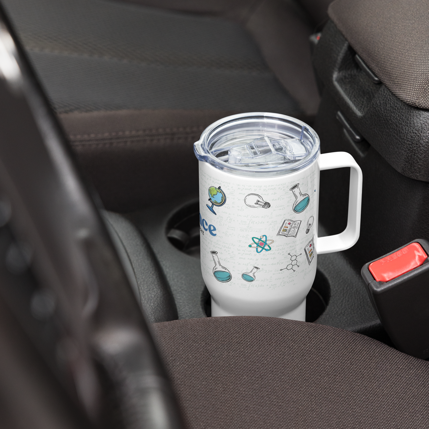 Science is my sport travel mug with handle