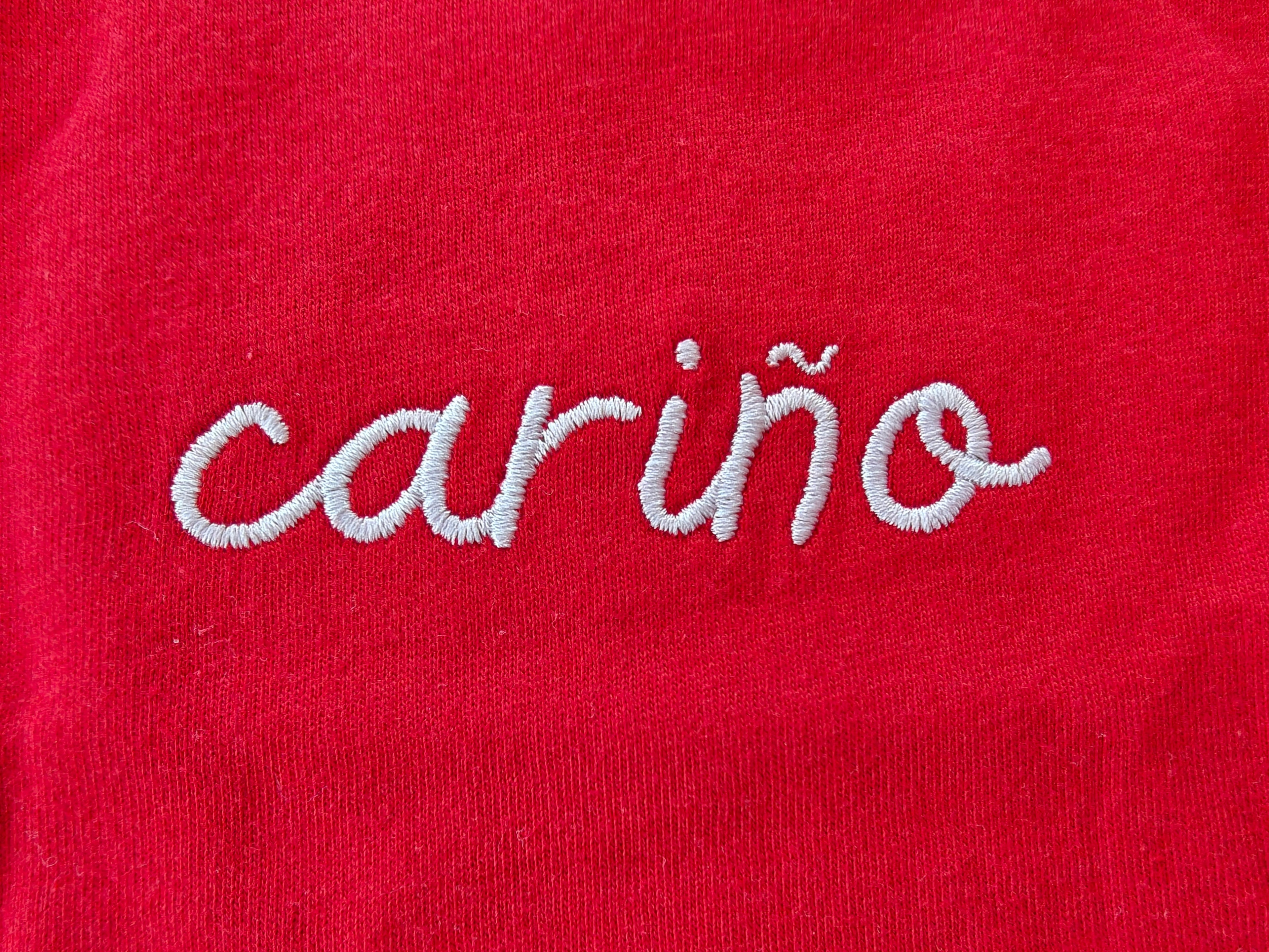 Cariño (sweetheart ) Spanish embroidered Spanish Baby jersey bodysuit, minimalist baby clothing gifts