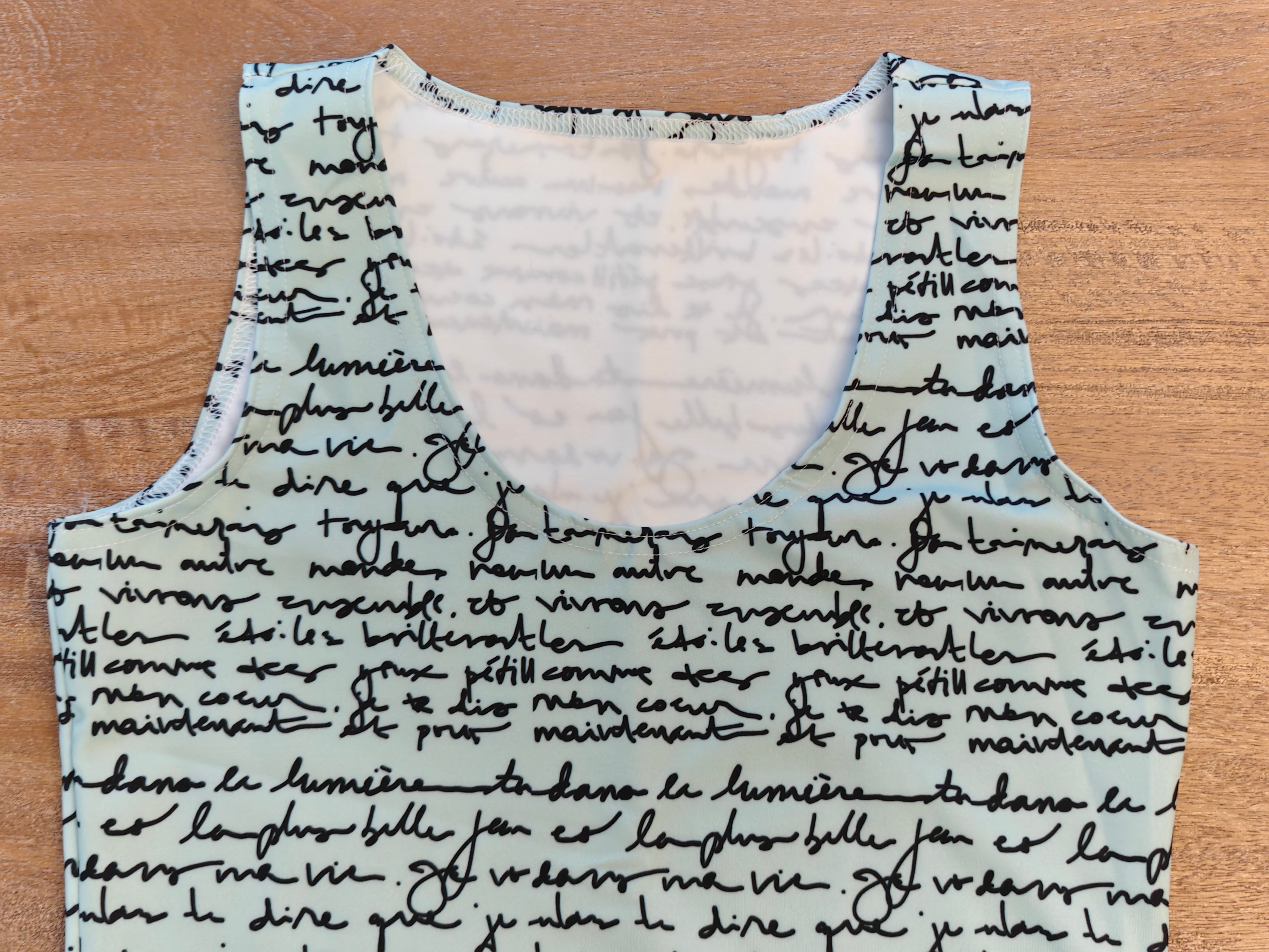 French love letter Bodycon dress - mint
